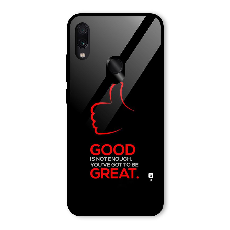 Good Great Glass Back Case for Redmi Note 7S