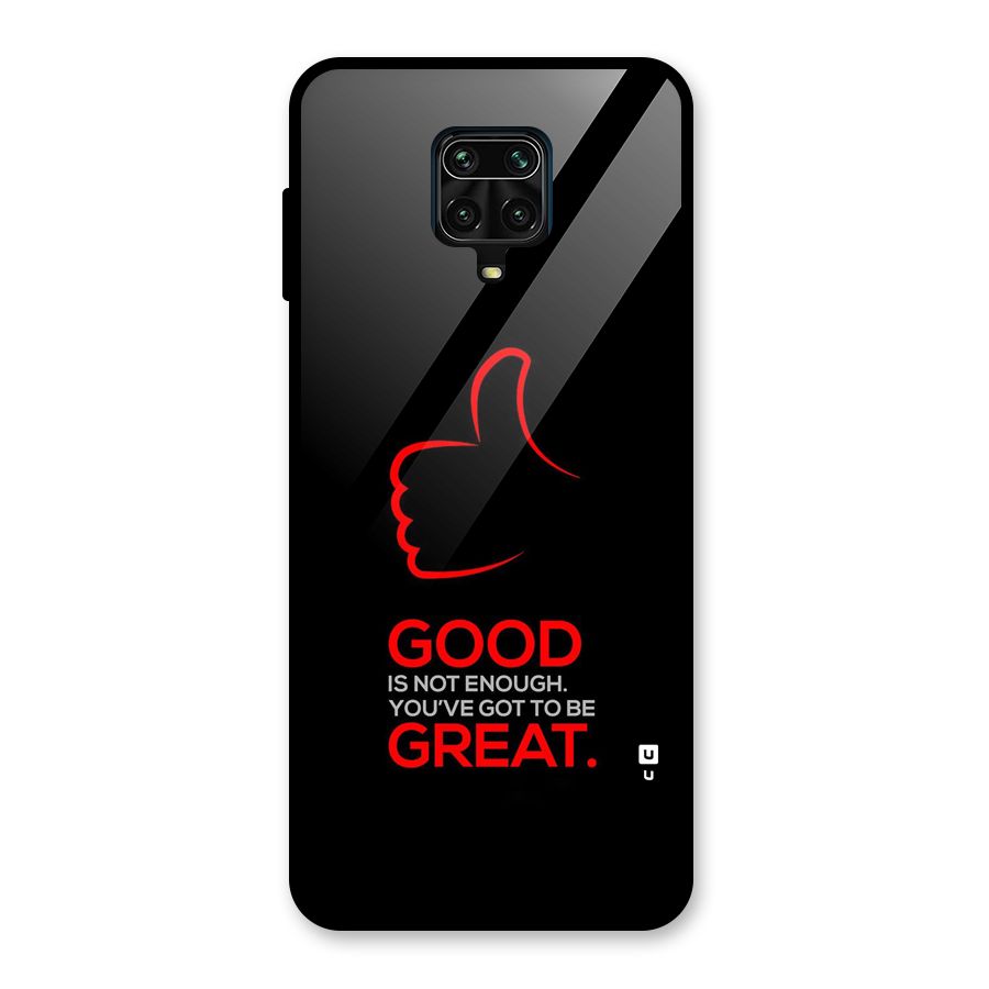 Good Great Glass Back Case for Redmi Note 9 Pro