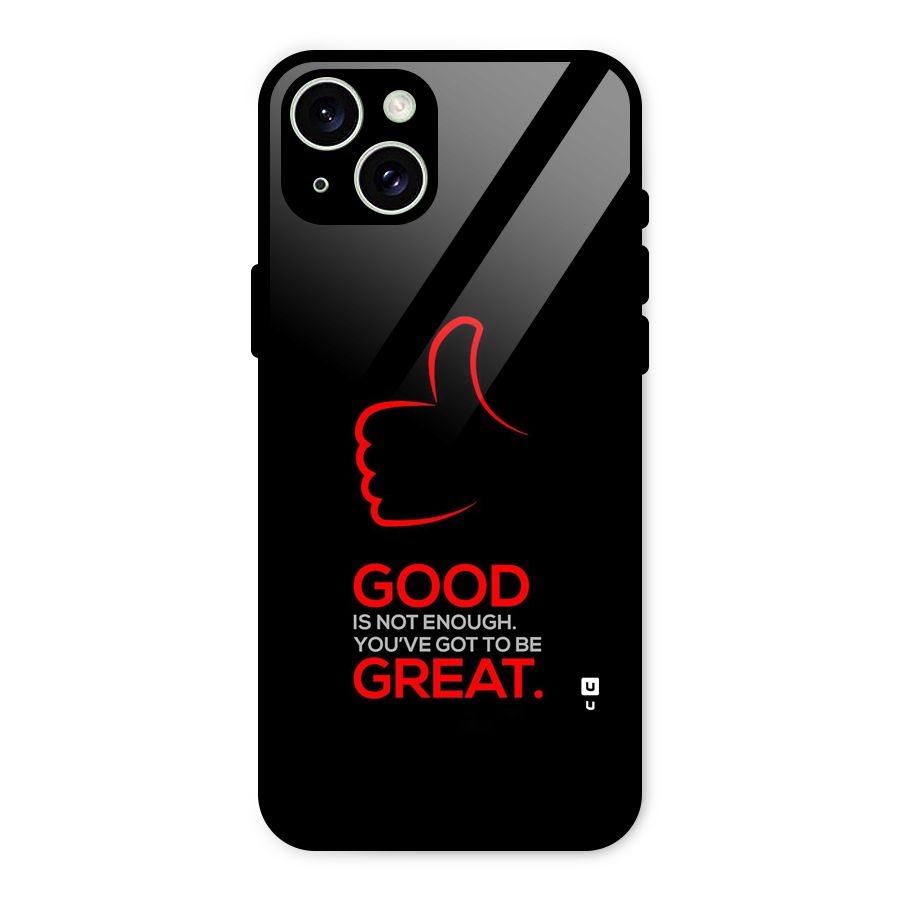 Good Great Glass Back Case for iPhone 15 Plus