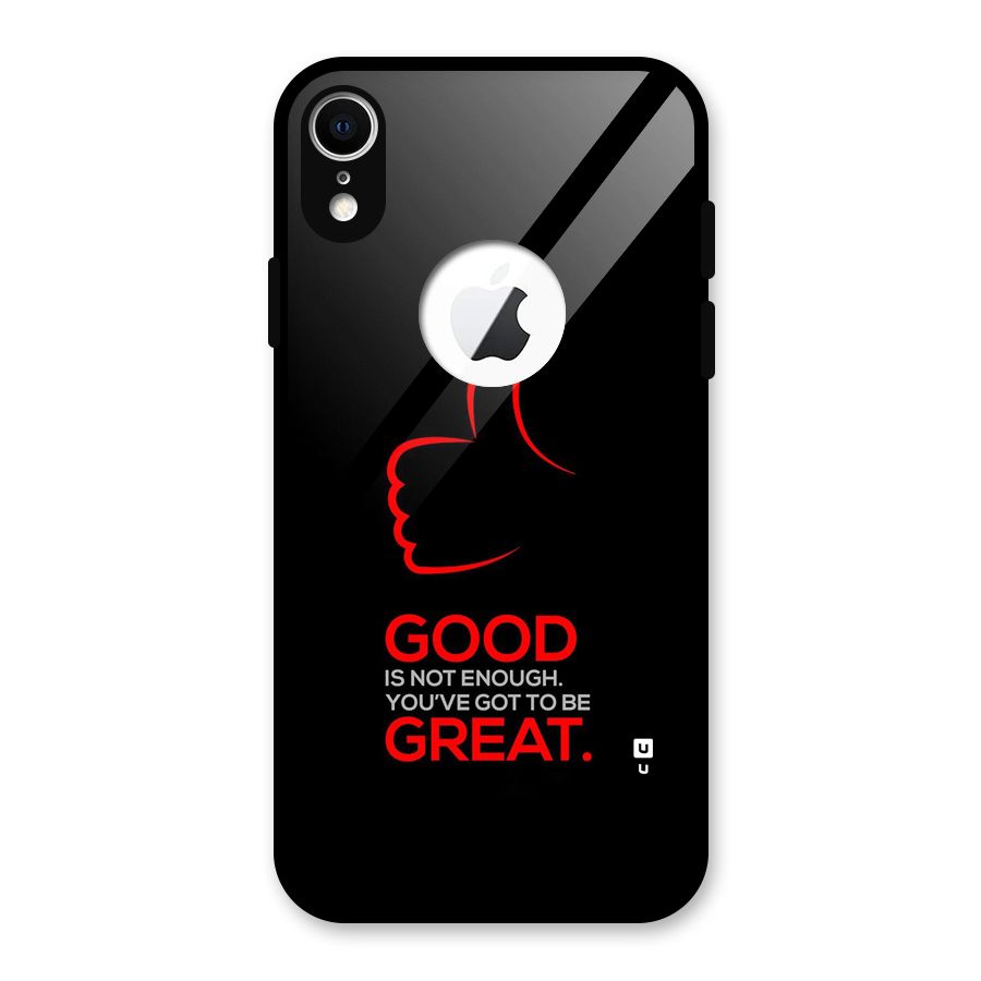 Good Great Glass Back Case for iPhone XR Logo Cut