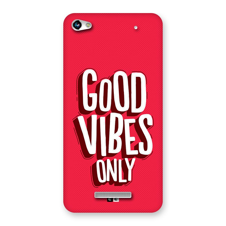 Good Vibes Only Pop Art Back Case for Canvas Hue 2 A316