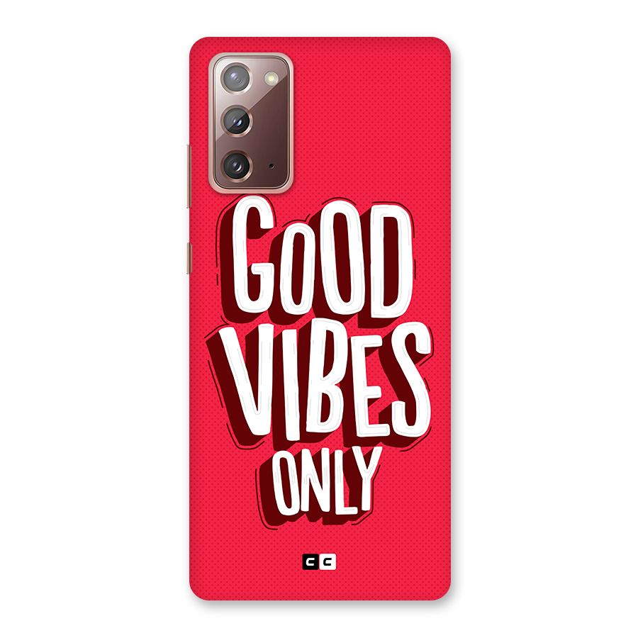 Good Vibes Only Pop Art Back Case for Galaxy Note 20