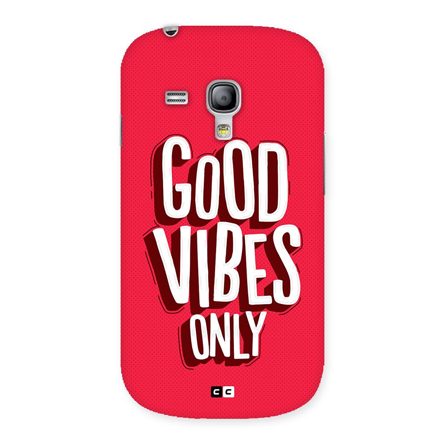 Good Vibes Only Pop Art Back Case for Galaxy S3 Mini