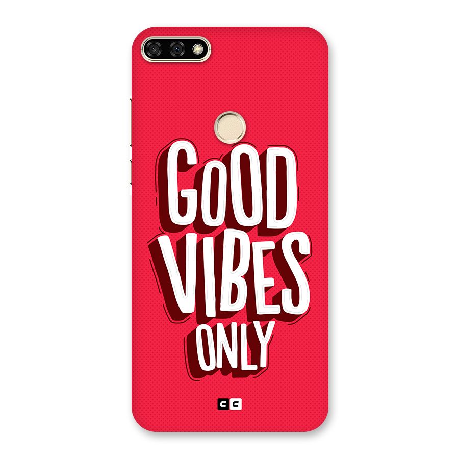 Good Vibes Only Pop Art Back Case for Honor 7A