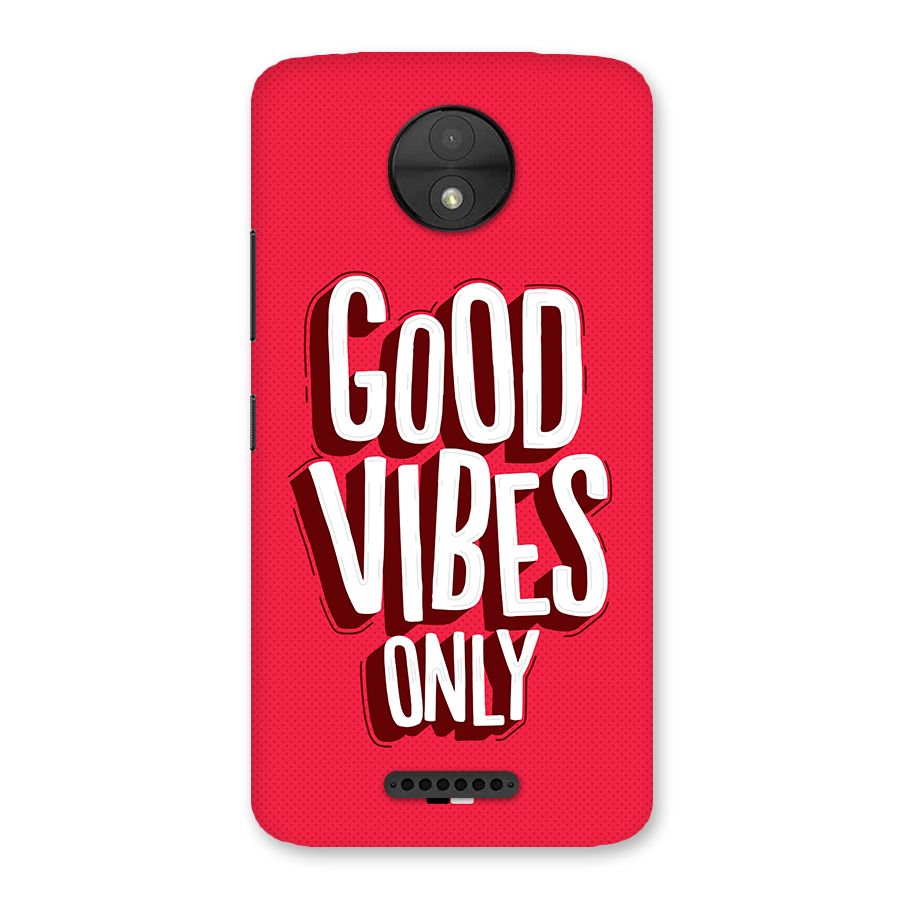 Good Vibes Only Pop Art Back Case for Moto C