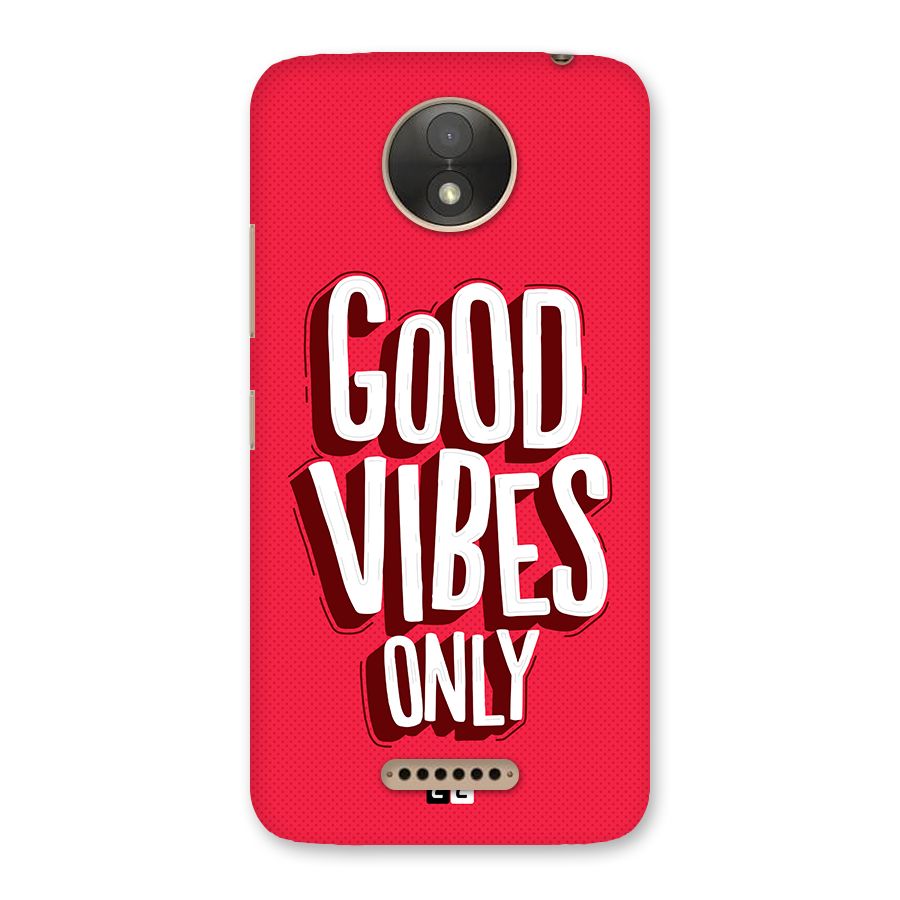 Good Vibes Only Pop Art Back Case for Moto C Plus