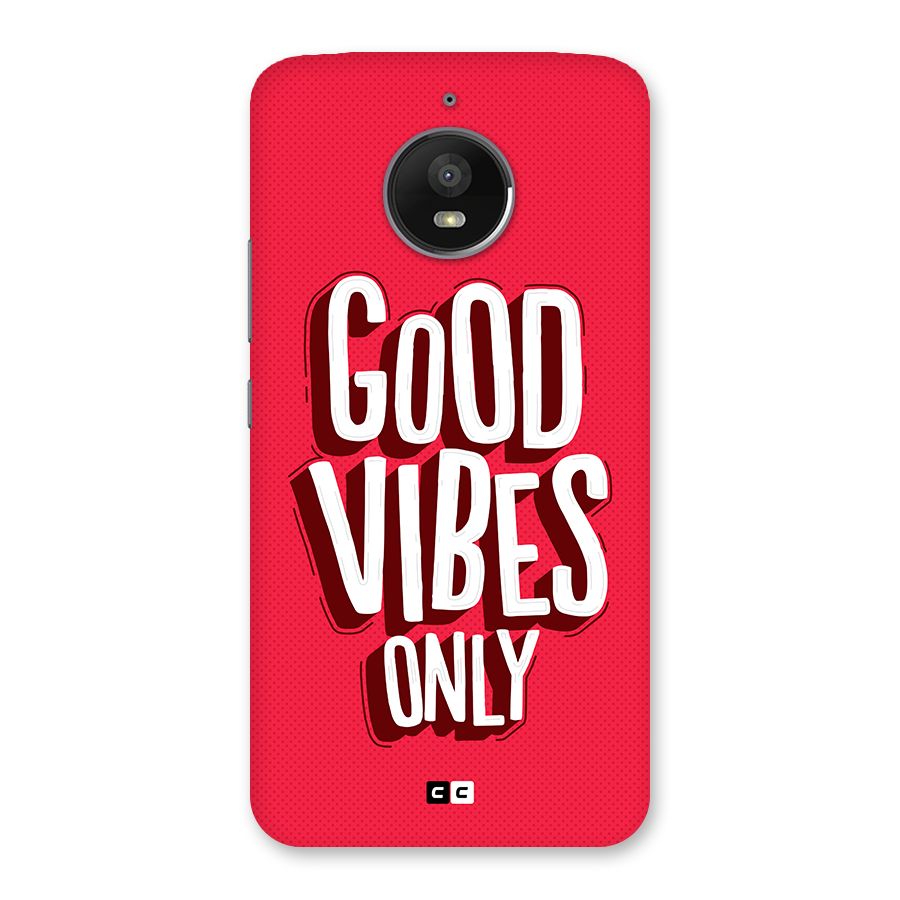 Good Vibes Only Pop Art Back Case for Moto E4 Plus
