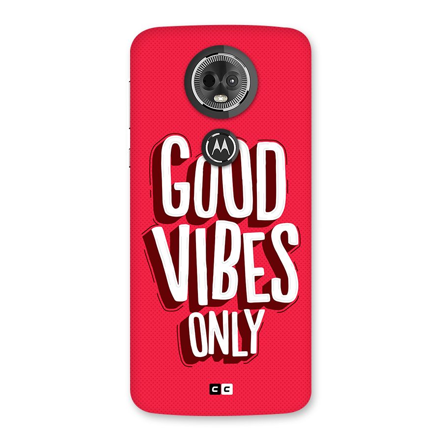 Good Vibes Only Pop Art Back Case for Moto E5 Plus