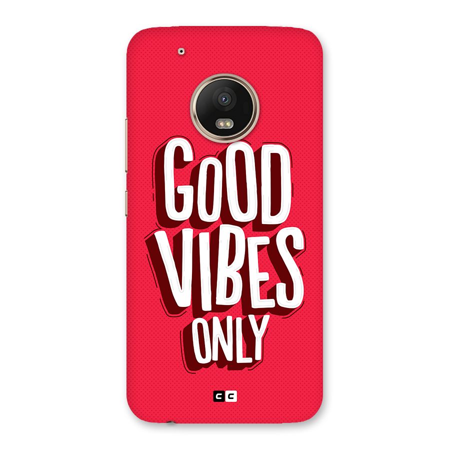 Good Vibes Only Pop Art Back Case for Moto G5 Plus