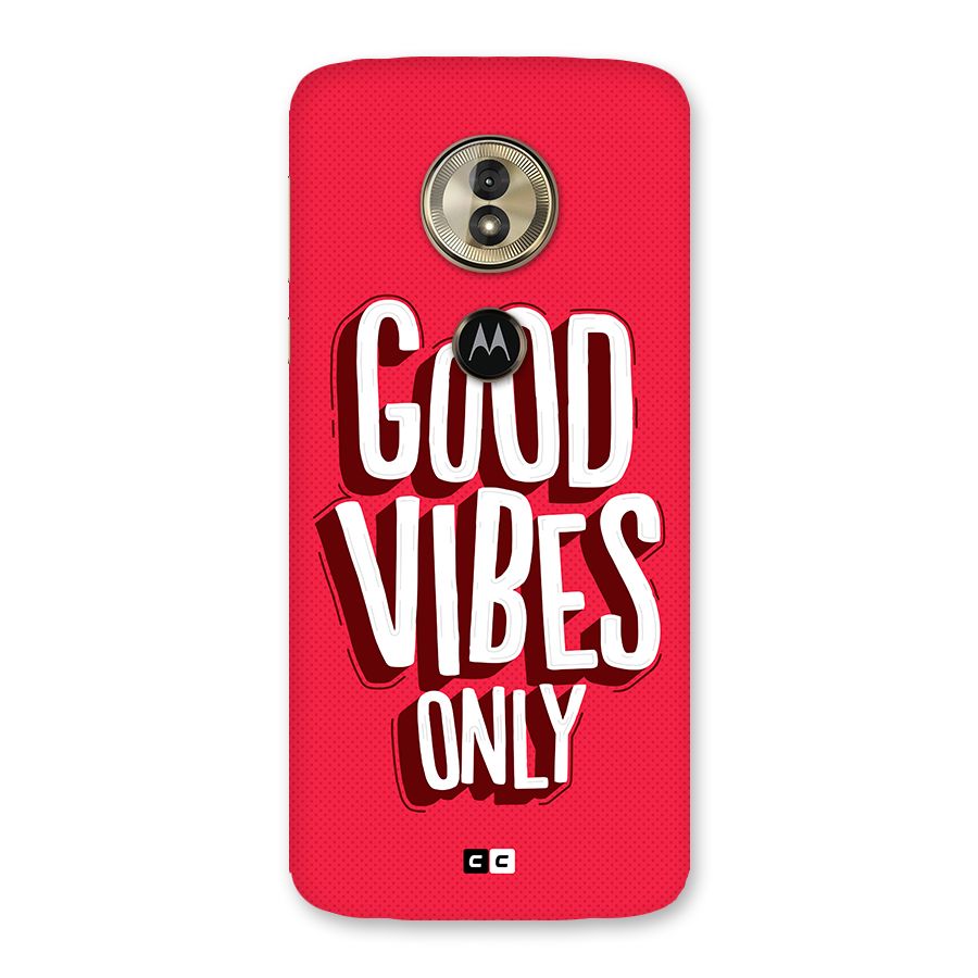 Good Vibes Only Pop Art Back Case for Moto G6 Play