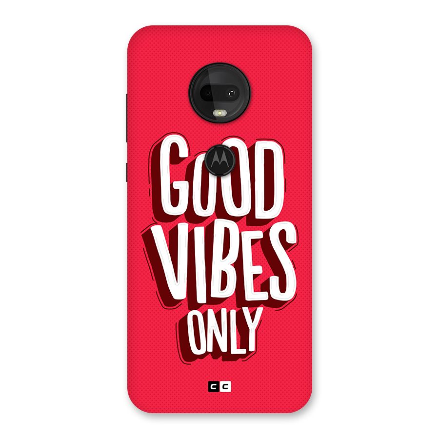 Good Vibes Only Pop Art Back Case for Moto G7