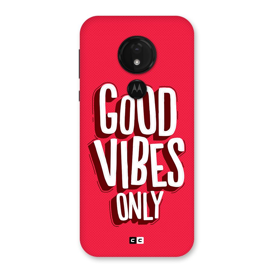 Good Vibes Only Pop Art Back Case for Moto G7 Power