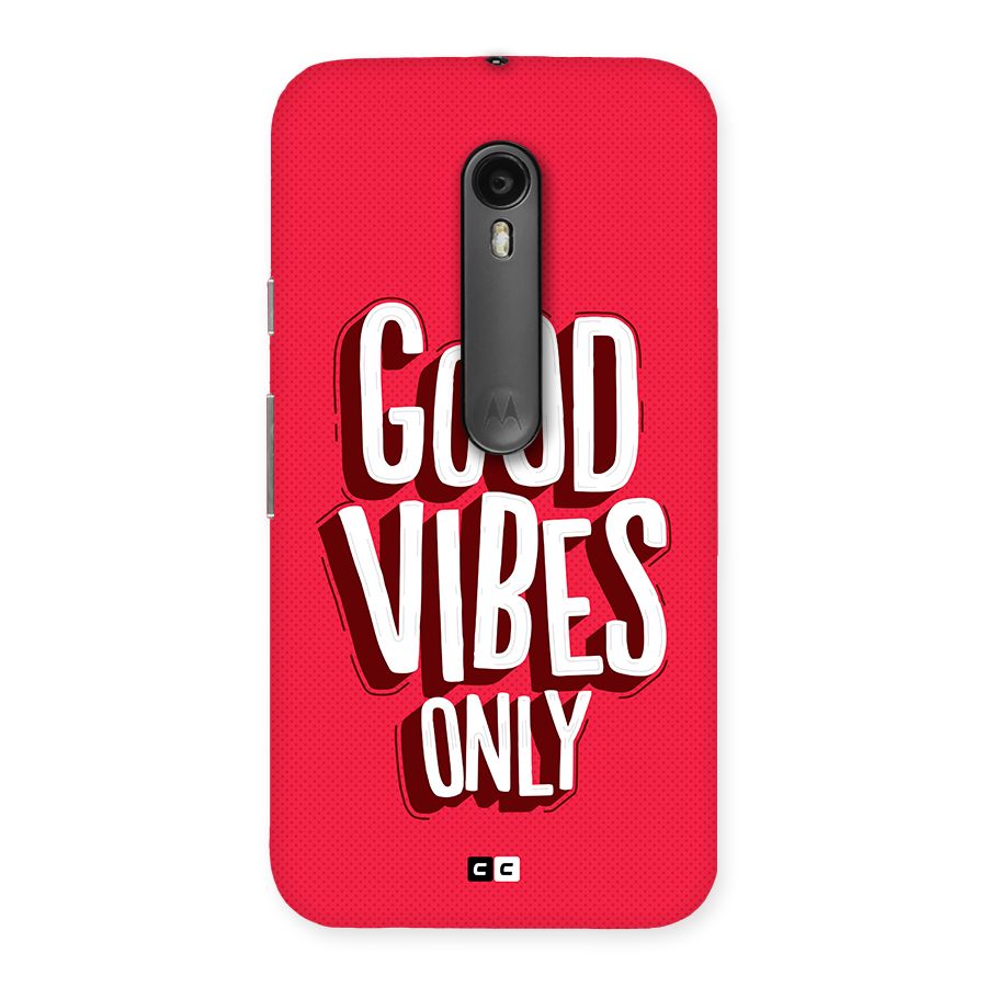 Good Vibes Only Pop Art Back Case for Moto G Turbo
