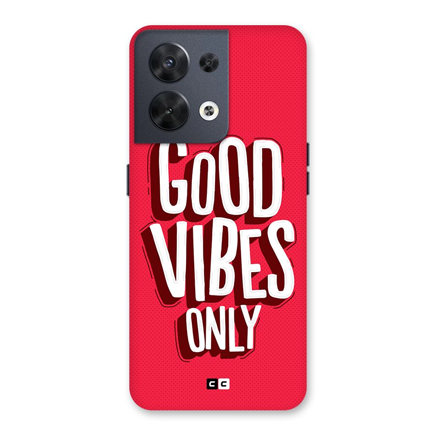 Good Vibes Only Pop Art Back Case for Oppo Reno8 5G