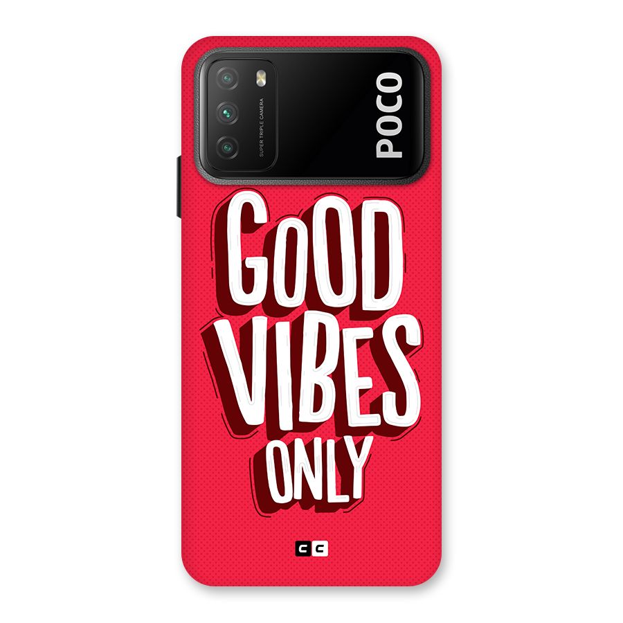 Good Vibes Only Pop Art Back Case for Poco M3