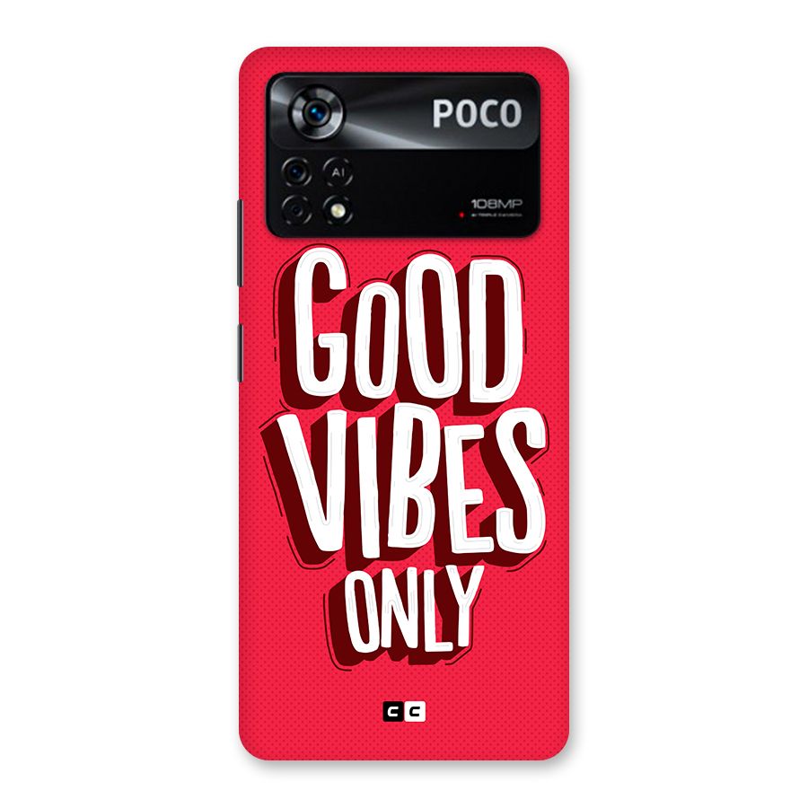 Good Vibes Only Pop Art Back Case for Poco X4 Pro 5G