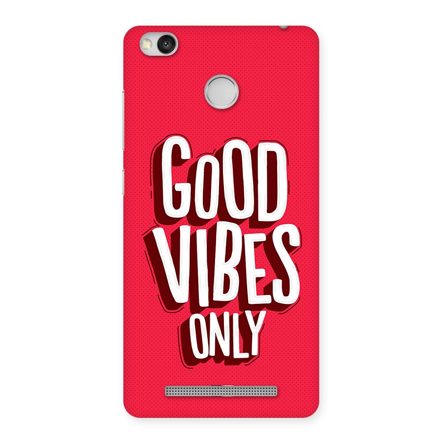 Good Vibes Only Pop Art Back Case for Redmi 3S Prime
