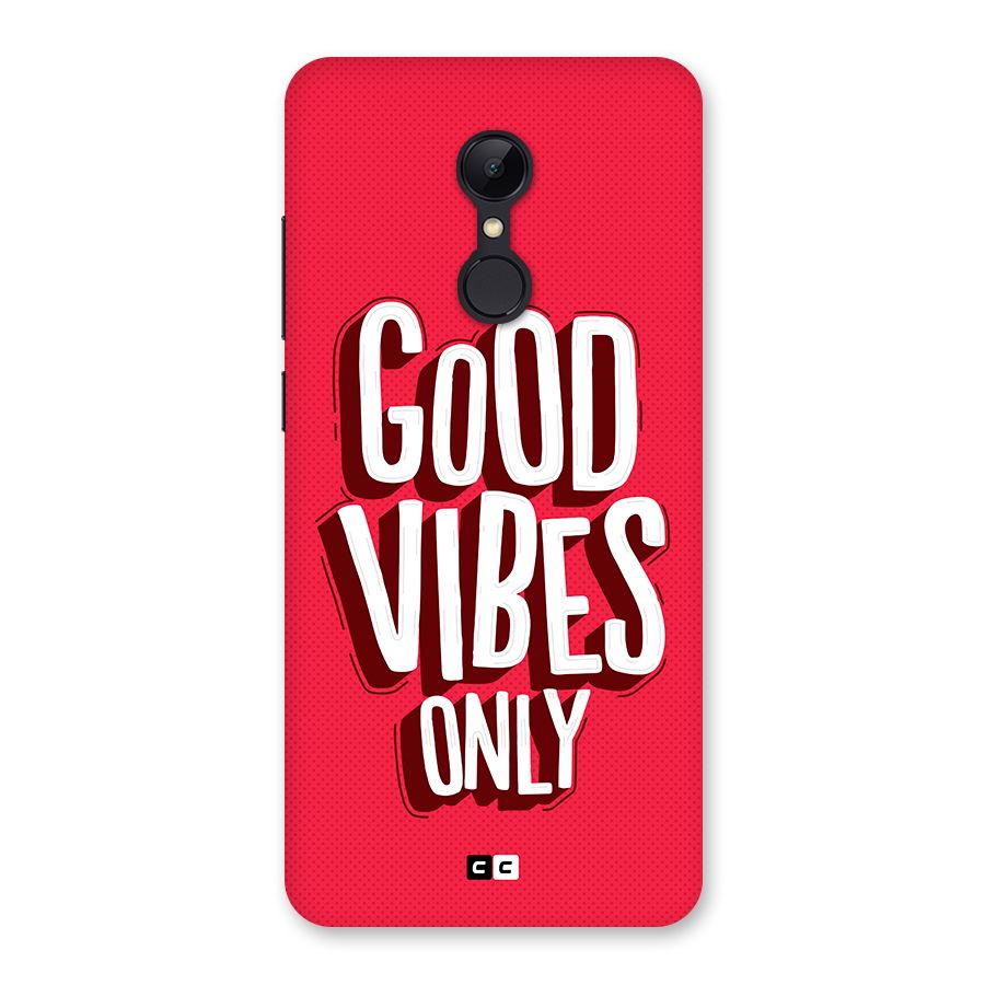 Good Vibes Only Pop Art Back Case for Redmi 5