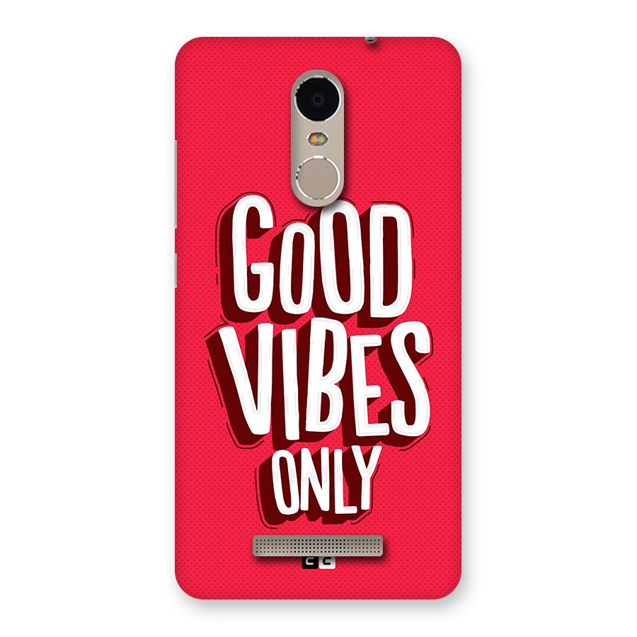 Good Vibes Only Pop Art Back Case for Redmi Note 3