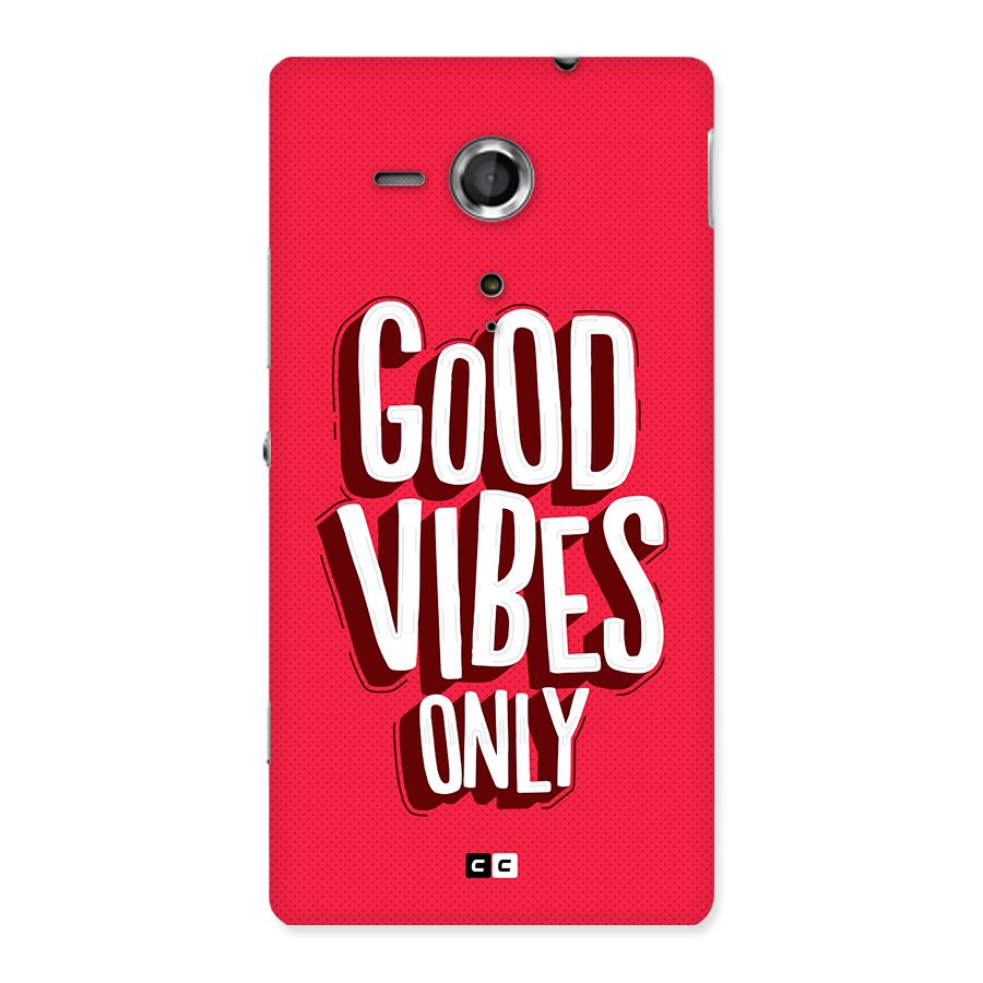 Good Vibes Only Pop Art Back Case for Xperia Sp