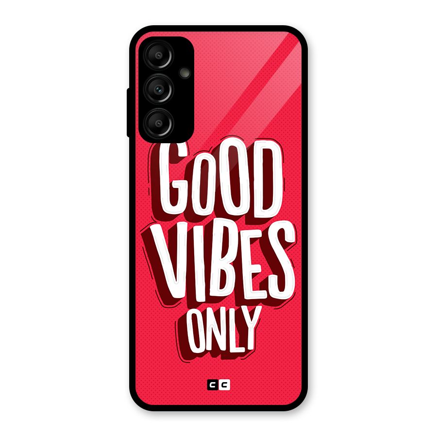 Good Vibes Only Pop Art Glass Back Case for Galaxy A14 5G
