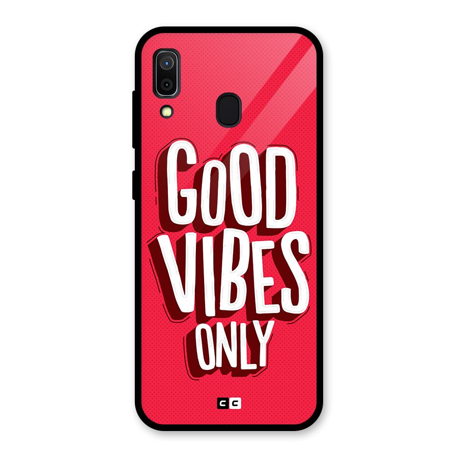 Good Vibes Only Pop Art Glass Back Case for Galaxy A30