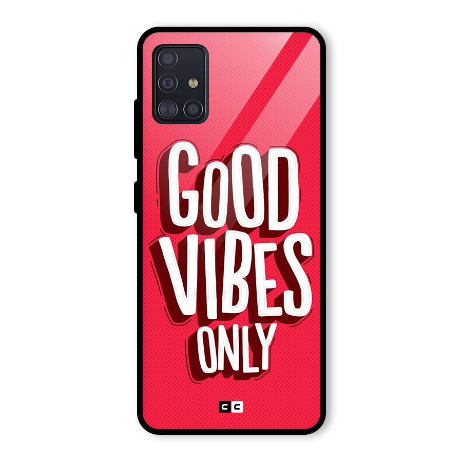 Good Vibes Only Pop Art Glass Back Case for Galaxy A51