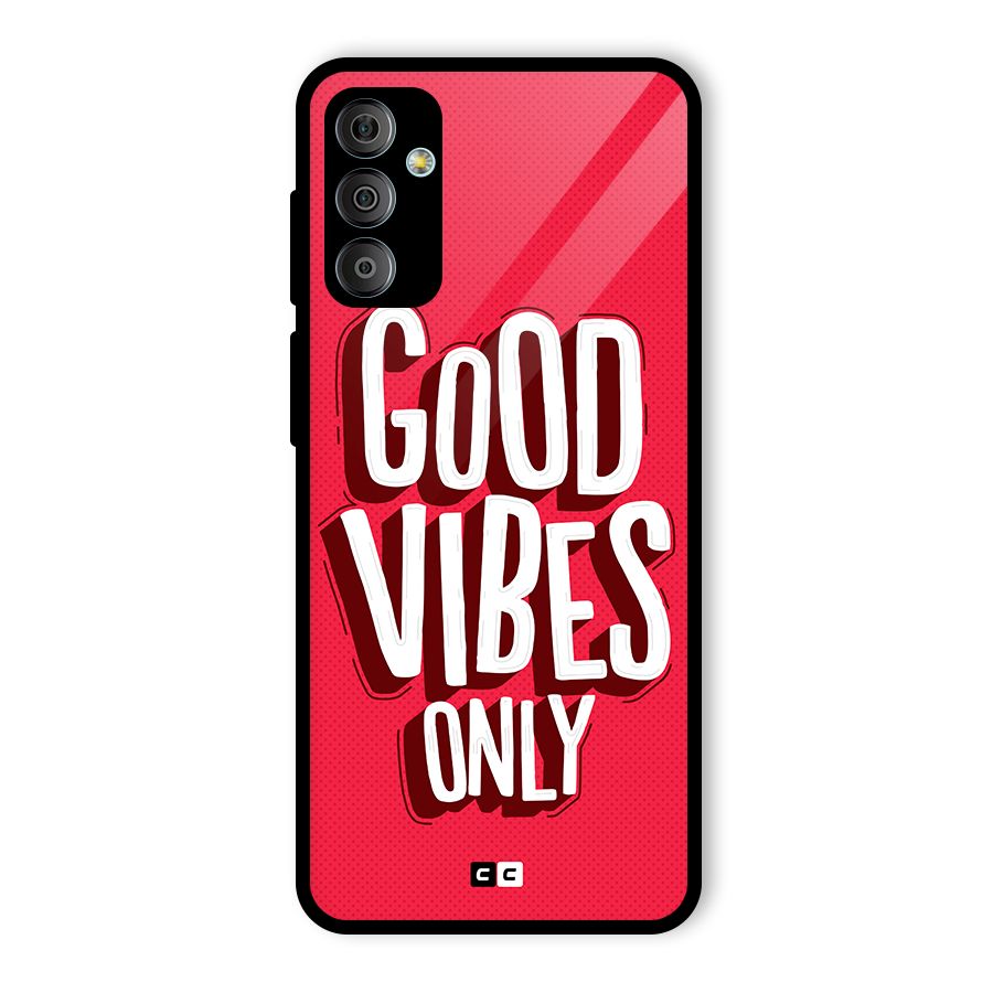 Good Vibes Only Pop Art Glass Back Case for Galaxy F23