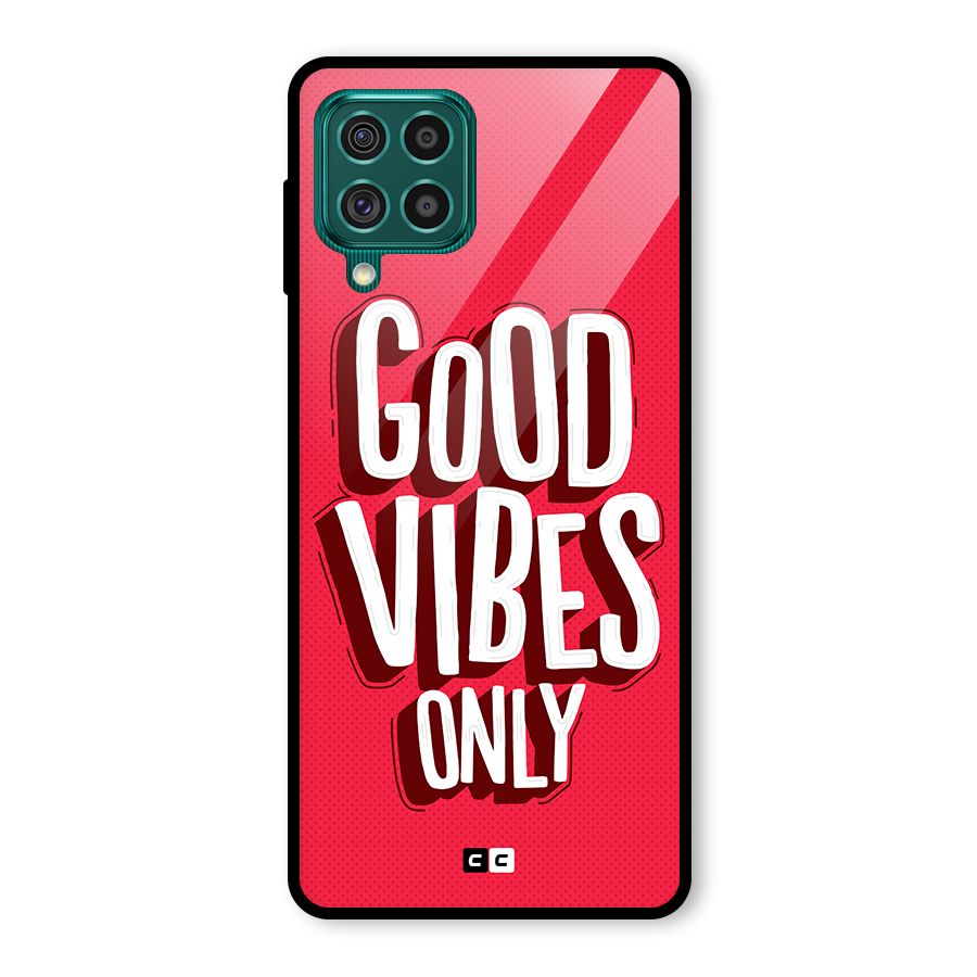 Good Vibes Only Pop Art Glass Back Case for Galaxy F62