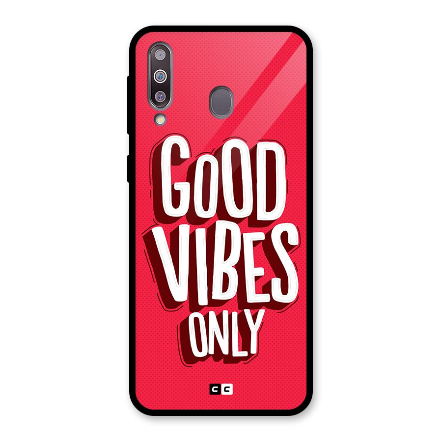 Good Vibes Only Pop Art Glass Back Case for Galaxy M30