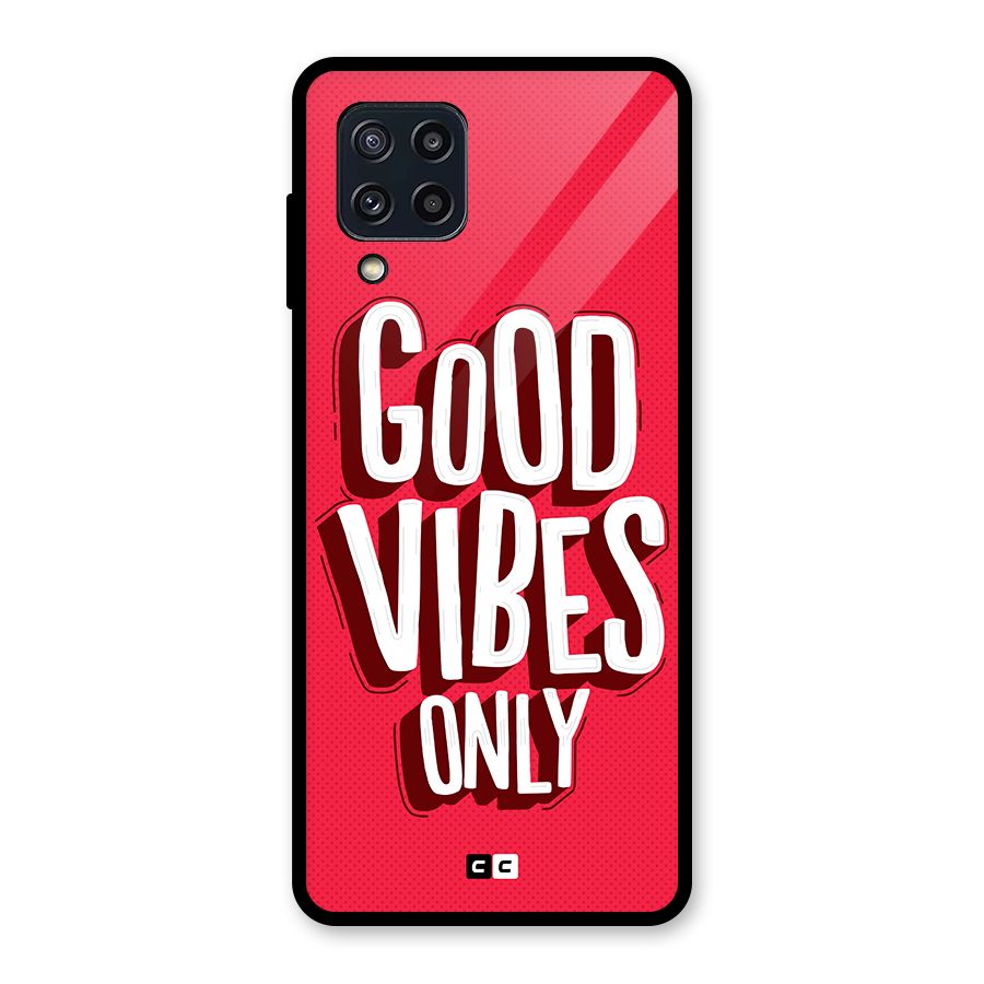 Good Vibes Only Pop Art Glass Back Case for Galaxy M32