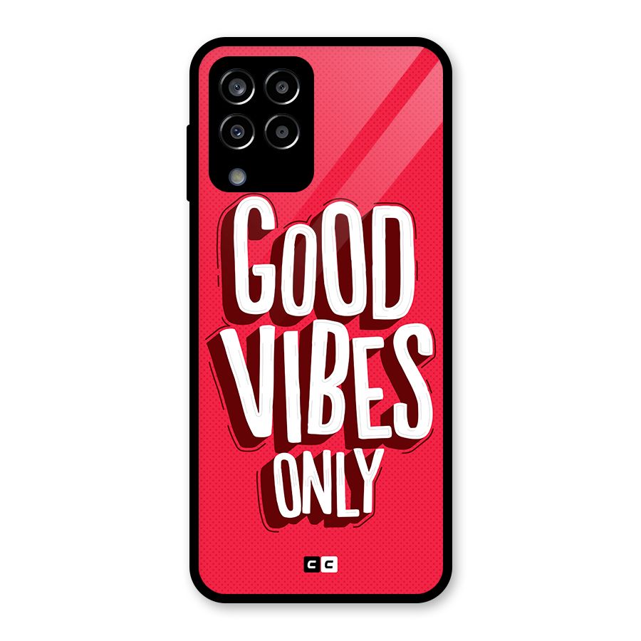 Good Vibes Only Pop Art Glass Back Case for Galaxy M33