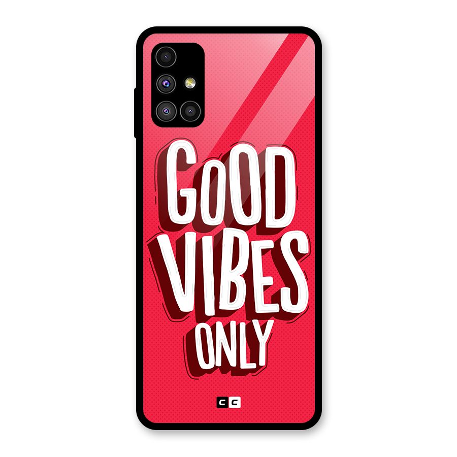Good Vibes Only Pop Art Glass Back Case for Galaxy M51