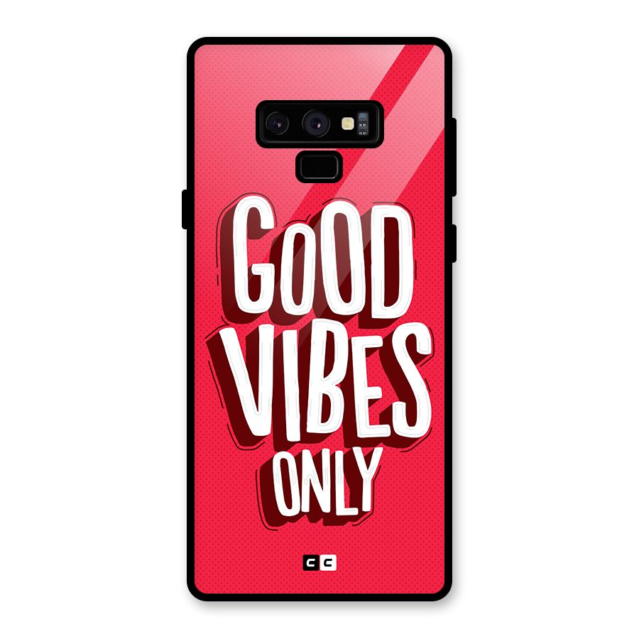 Good Vibes Only Pop Art Glass Back Case for Galaxy Note 9