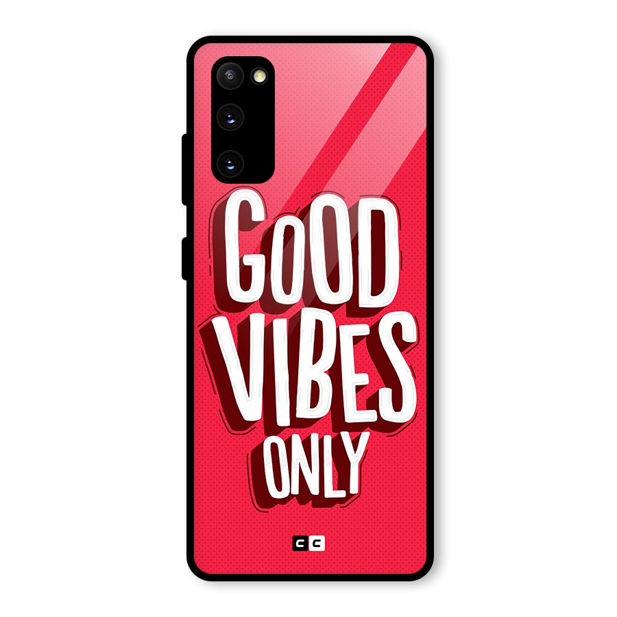 Good Vibes Only Pop Art Glass Back Case for Galaxy S20 FE 5G