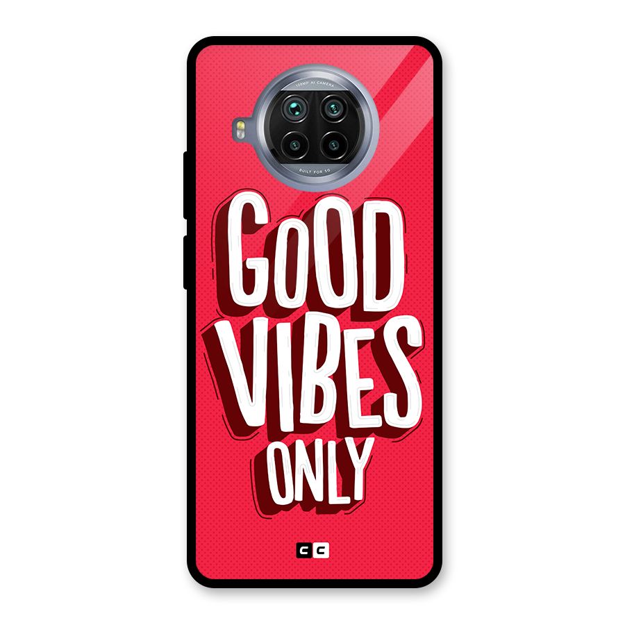 Good Vibes Only Pop Art Glass Back Case for Mi 10i