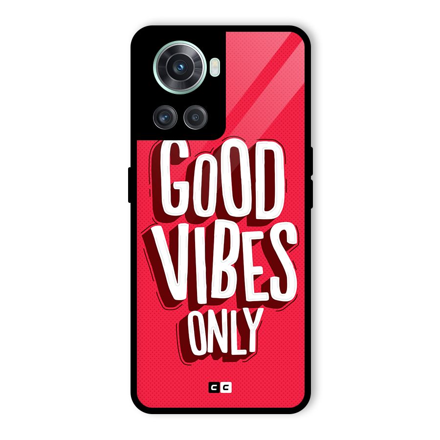 Good Vibes Only Pop Art Glass Back Case for OnePlus 10R