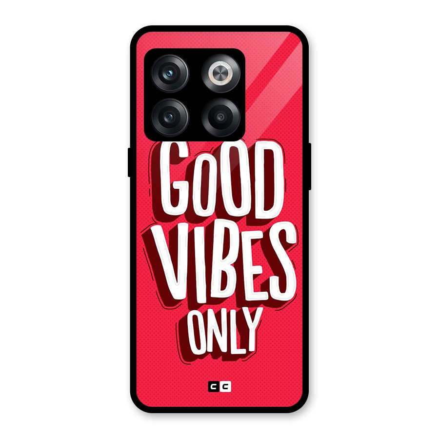 Good Vibes Only Pop Art Glass Back Case for OnePlus 10T