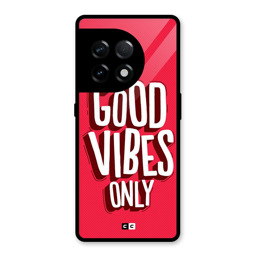 Good Vibes Only Pop Art Glass Back Case for OnePlus 11R