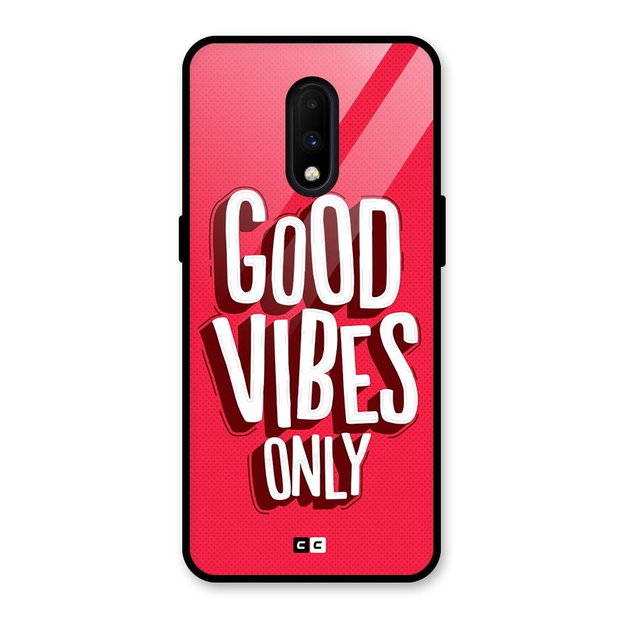 Good Vibes Only Pop Art Glass Back Case for OnePlus 7