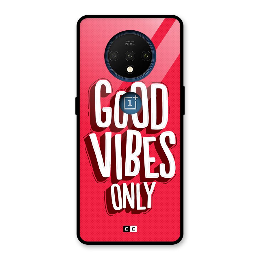 Good Vibes Only Pop Art Glass Back Case for OnePlus 7T