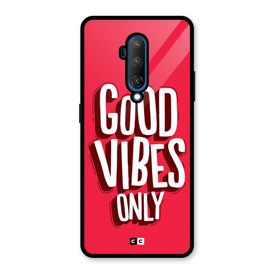 Good Vibes Only Pop Art Glass Back Case for OnePlus 7T Pro