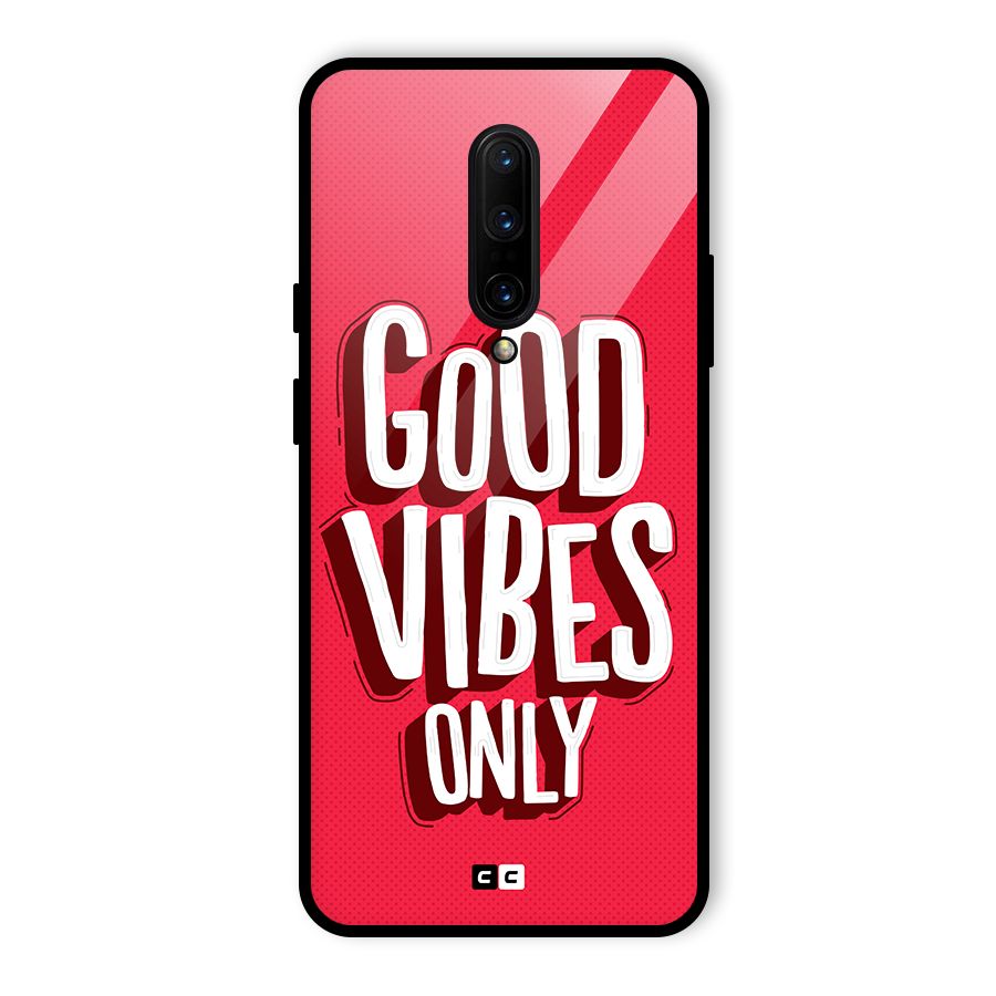Good Vibes Only Pop Art Glass Back Case for OnePlus 7 Pro