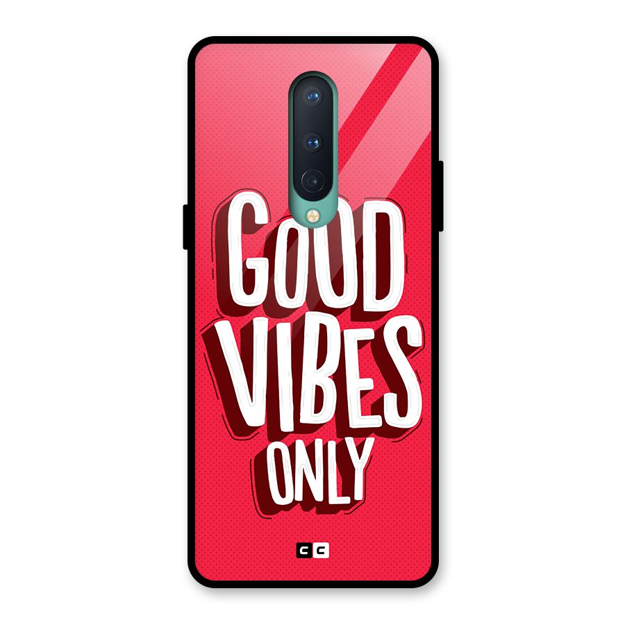 Good Vibes Only Pop Art Glass Back Case for OnePlus 8