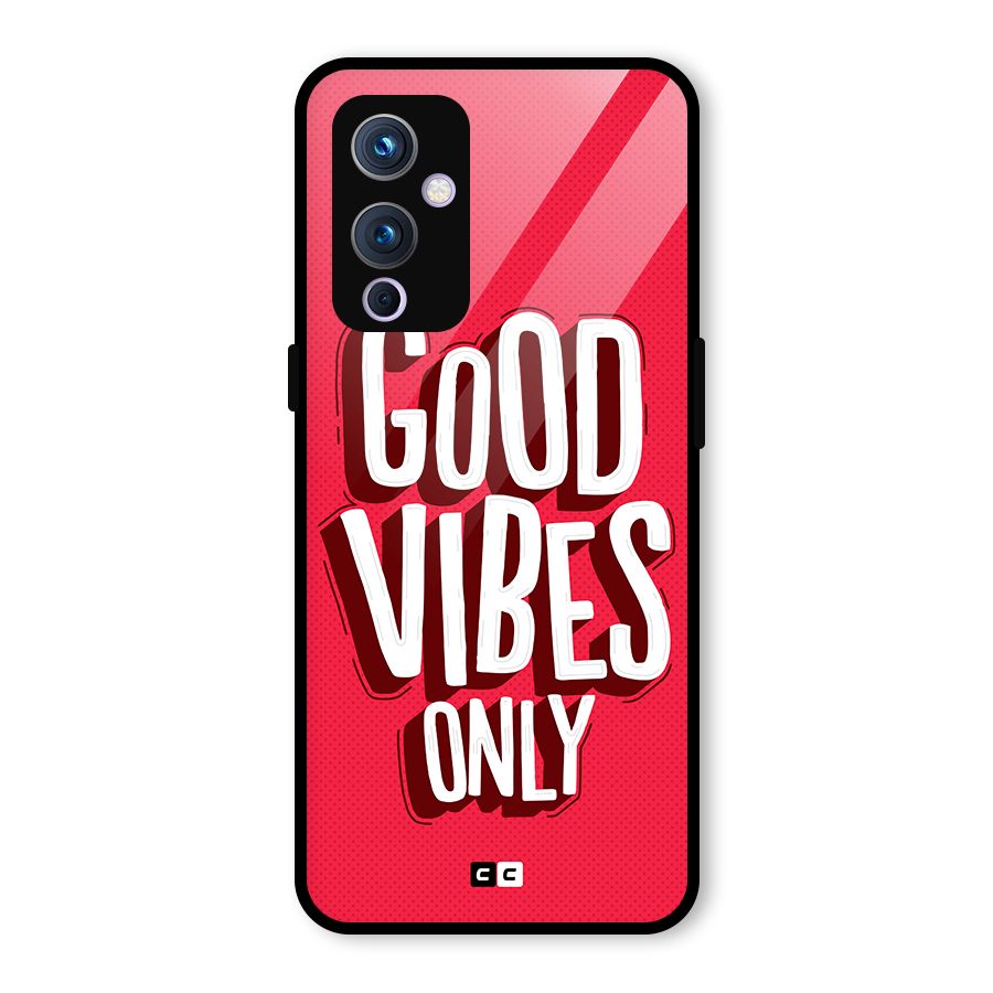Good Vibes Only Pop Art Glass Back Case for OnePlus 9