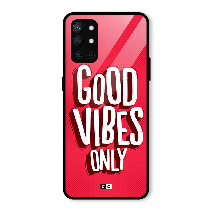 Good Vibes Only Pop Art Glass Back Case for OnePlus 9R