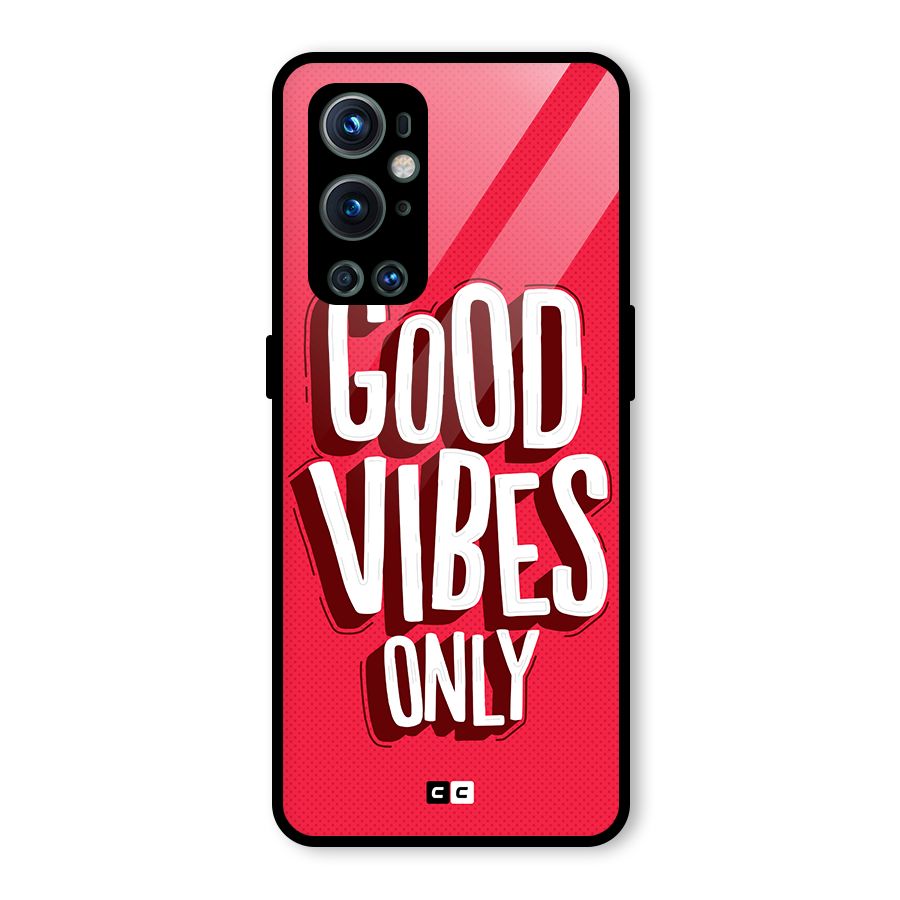 Good Vibes Only Pop Art Glass Back Case for OnePlus 9 Pro