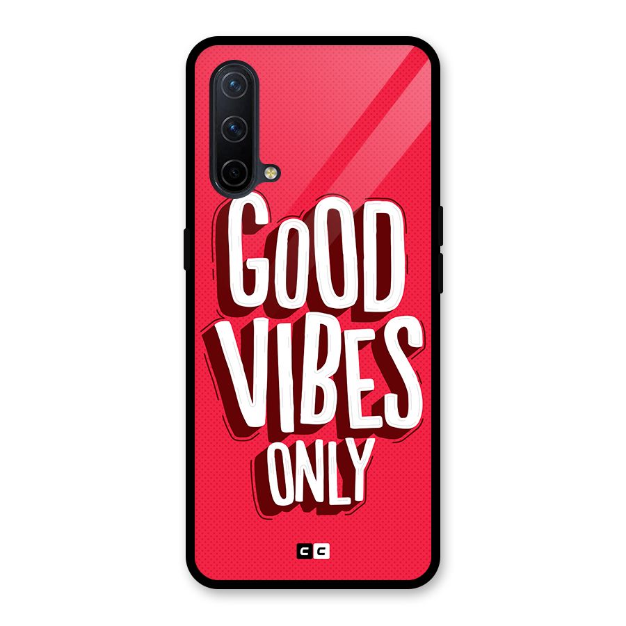 Good Vibes Only Pop Art Glass Back Case for OnePlus Nord CE 5G