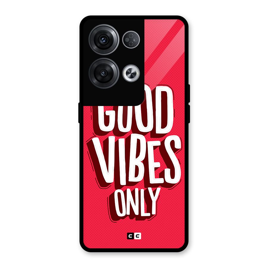 Good Vibes Only Pop Art Glass Back Case for Oppo Reno8 Pro 5G