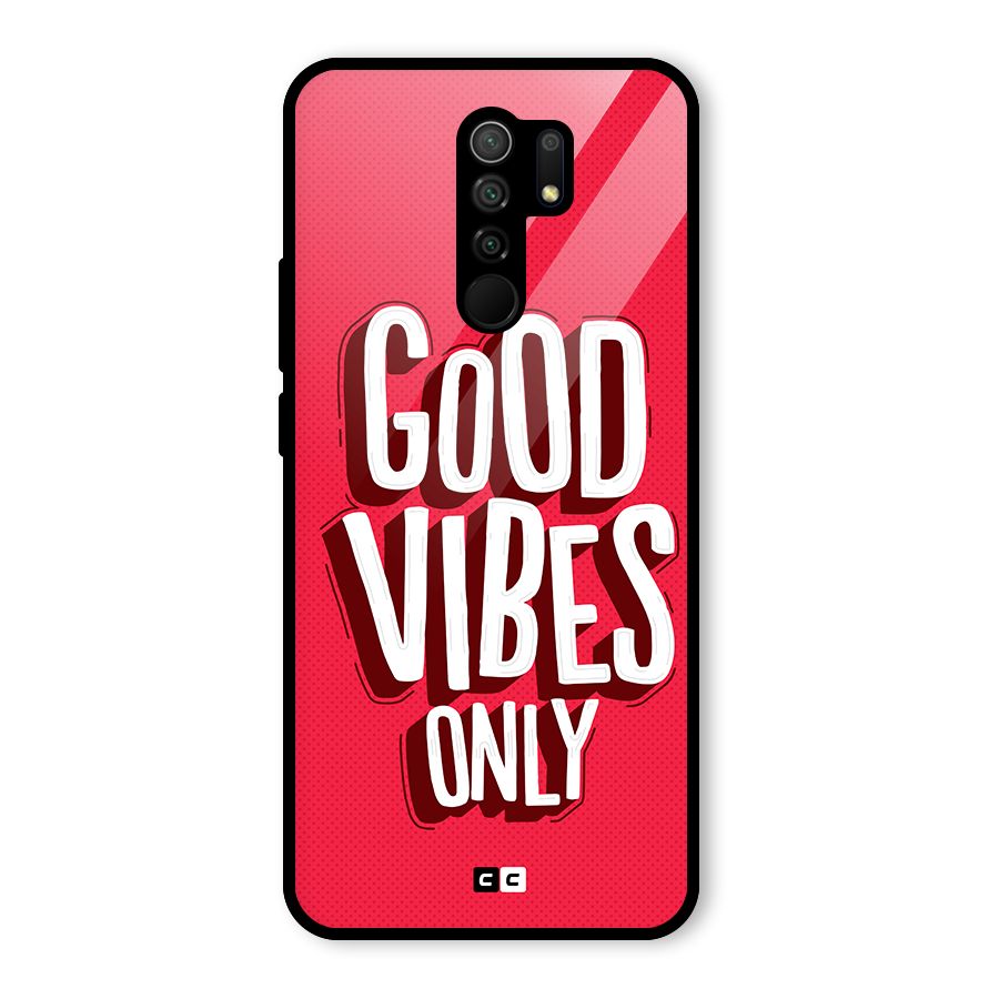 Good Vibes Only Pop Art Glass Back Case for Poco M2